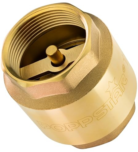 Poppstar Rückschlagventil 1 1/2 Zoll (Messing, rostfrei & wasserdicht) für Pumpe und Waschmaschine