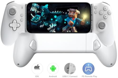 Megadream USB-C Mobile Gaming Controller, Plug & Play Precision for iPhone 15/16, Android (Type-c), Remote Player Controller for PS5, Xbox, PC & Cloud Gaming (USB-C)