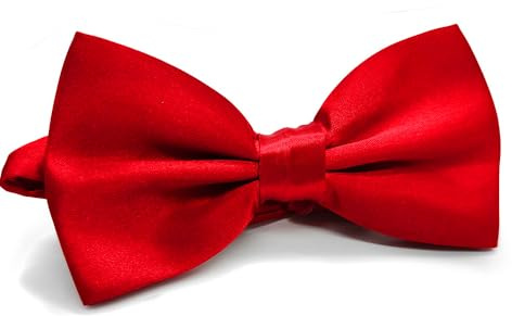 TIutmivo Papillon per Bambini, Cravatta da Ragazzo, Papillon Regolabile in Tinta Unita, per Feste di Matrimonio, Casual, Occasioni di Lavoro (Rosso)