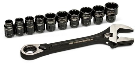 GEARWRENCH 11 Piece Pass Through Adjustable Wrench Set | GWPTAW8
