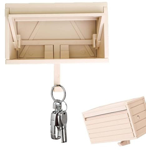 FORMVERSITY Appendi Chiavi a Muro, Porta Chiavi da Muro per Casa Cassetta Portachiavi da Parete, Portachiavi per Auto da Garage con Porta Apribile Personalizzato Crema