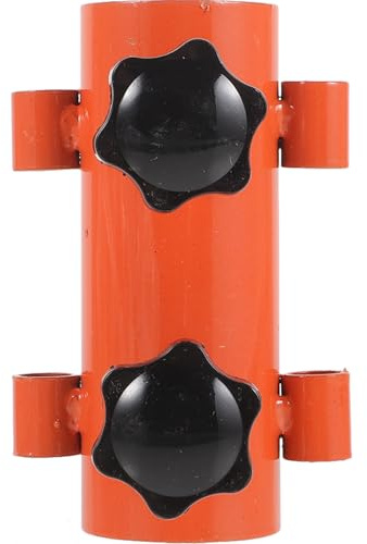 Veemoon Adjustable Bright Orange Heavy Duty Tent Pole Holder Canopy Rod Tube Base Outdoor Camping Awning Support Bracket for Tent and Parasol