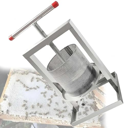 estrattore di miele acciaio inox Pressa Manuale per Miele in Acciaio Inox large bee honey press extractor Attrezzatura apicoltura per estrarre il miele forniture api miele,vino,frutta,cera,8L