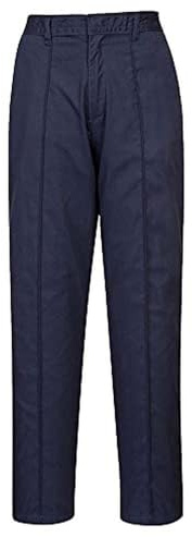 Portwest LW97 Women’s Elasticated Tailored Fit Work Trousers with Pockets - Lightweight Safety Workwear, Navy, 4XL