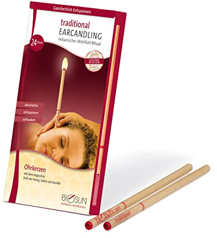 Candele per orecchie tradizionali, calmanti, Entpannen AUFTANKEN 2 pezzi, confezione da 1 x 17 g),