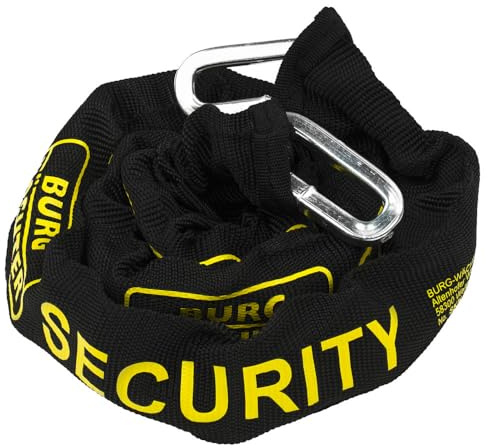 Burg-Wächter SKM 6/90 Catena con Anelli Quadrati, Nero, Lunghezza: 90 cm, Spessore: 6 mm