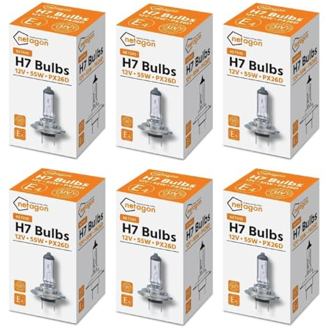 6 x H7 Bulbs (477/499) 12v 55W PX26d Car headlight Halogen Bulb New Boxed in Singles