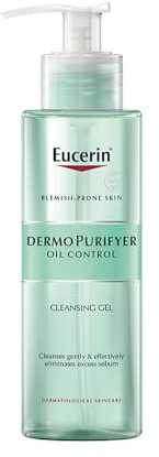 Eucerin DermoPurifyer Oil Control Gesichtsreinigungsgel 400 ml, Gesichtsreiniger ohne Seife wirksamer Gesichtsreiniger als Make-up-Entferner, Formel mit Salicylsäure und Amphotensiden für fettige und