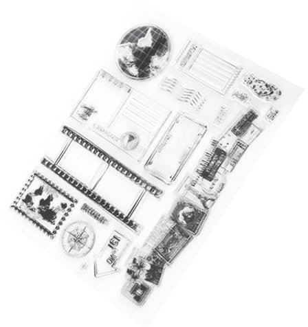 1 Set Trasparente Album di Foto Album Trasparente In Silicone Mappa della Terra Francobolli Francobolli Francobolli Per Album di Foto FAI DA TE Scrapbook, 14x18 cm