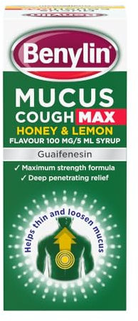 Benylin Mucus Cough Max Honey & Lemon Flavour Syrup 150ml