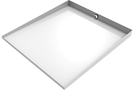 32 x 30 Front-load Washer Tray with Drain (White) - Killarney Metals - Made in America
