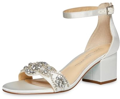 Betsey Johnson womens Sb-mel Heeled Sandal, Ivory, 7 US