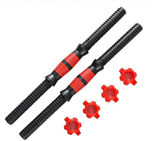 Hantelstangen Kurzhantelstange Langlebige Standard-Hantelstange Gummigewinde Rutschfester Griff Korn Weichstangengriff Universelle Gummistange Mit Befestigungsmutter Für Das Training Sport Workout