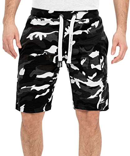 Finchman FM191 Bermuda en molleton pour homme en coton, camo grey, M