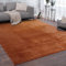 Paco Home Teppich Wohnzimmer Kurzflor Waschbar Weich rutschfest Modern Einfarbiges Muster Kupfer, Grösse:300x400 cm