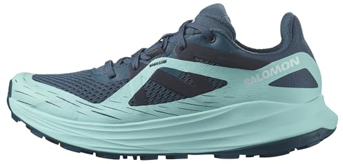 Salomon Ultra Flow Gore Tex Zapatillas Impermeables de Trail Running para Mujer, Resistente al mal tiempo, Amortiguación del asfalto al sendero, Preparada para terrenos mixtos, Deep Dive, 36