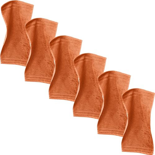 Erwin Müller Gästetuch Heidelberg 6er- Pack, 100% Baumwolle Terra Größe 30x50 cm - weiche Qualität, saugstark und strapazierfähig - praktisch durch Schlaufe