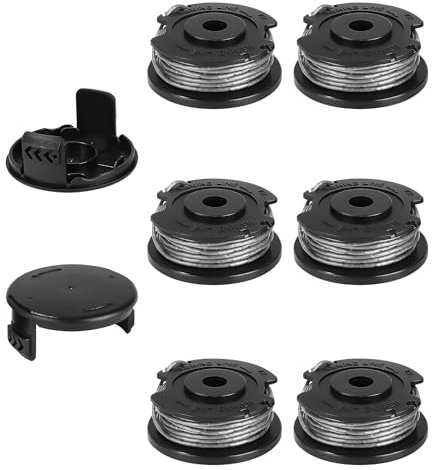 6 Pezz Bobina a Filo per Tagliabordi, i Φ1,65mm 5m F016800569 F016800385 Bobina di Ricambio Nylon,Bobine per Bosch Art 23 SL 26 SL EasyGrassCut 18 23 26 Decespugliatore
