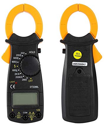 Multímetro Digital de Pinza Amperimétrica con Pantalla LCD 1999, Implemento de Interruptor A D Integral Doble, Portátil y Liviano, Indicación de Sobrecarga para Entorno Operativo