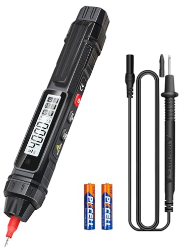 SNAKOL Pen Type Digital Multimeter Voltage Tester NCV Non-Contact Meter 600V Voltmeter, with LCD Backlit Display, Measure AC DC Voltage Resistance Diode Continuity for Electrician Tools