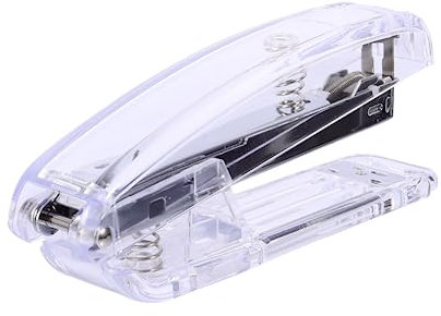 Homoyoyo Practical Office Stapler Silver Plastic Stapler Book Binding Tool for School and Home Use