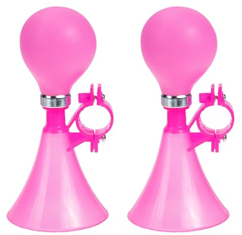 Mikinona Campanello per Bicicletta 2 Pezzi Suono Forte e Chiaro, Materiale Plastico, Colore Rosa, Avviso di Sicurezza per Bici e Bici da Corsa, per Bambini e Ragazzi