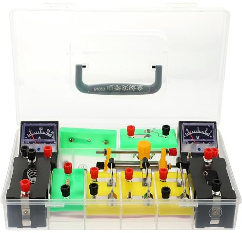 Mikikit Kit de Experimentos de Electricidad para Física Educativa Material Didáctico Herramientas Experimentales Tamaño Compacto y Portátil Accesorios para Aprendizaje Color Aleatorio
