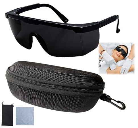 Maoggha Laser- och IPL-skyddsglasögon, 190–540 nm skydd för epilering och pulserat ljus, panoramaglas, ergonomisk och antichockdesign, UV-skydd och stor syn miljö