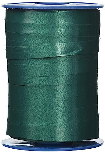 C.E. PATTBERG Geschenkband tannengrün, 250 Meter Ringelband 10 mm zum Basteln, Dekorieren & Verpacken von Geschenken zu jedem Anlass