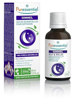 Puressentiel - Sonni Sereni- Miscela Oli Essenziali per Diffusione - Favorisce il riposo e il relax - con 10 Oli Essenziali - 100% Puri e Naturali - Vegan e Cruelty Free - 30 ml
