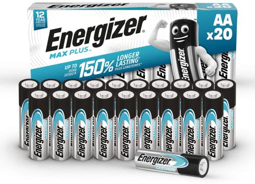 Energizer® Batterie, MAX PLUS™, Alkaline, Mignon, AA, LR6, 1,5 V (20 Stück), Sie erhalten 1 Packung á 20 Stück