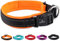MASBRILL Adjustable Dog Collar, Reflective Nylon Dog Collar with Soft Neoprene Padded, Breathable Pet Collar for Puppy Small Medium Large Dogs, Lightweight Comfortable Dog Collars.Orange, L