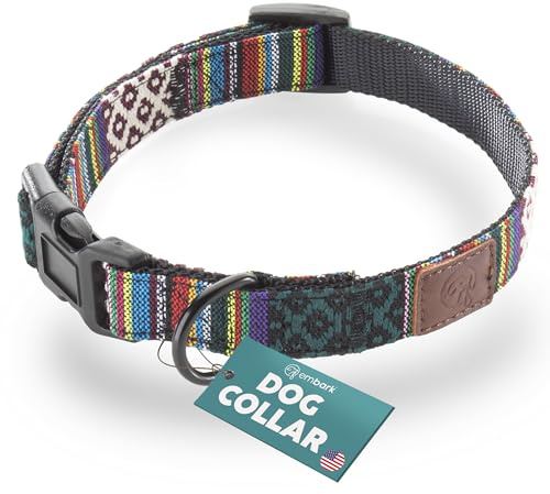 Embark Urban Adjustable Dog Collar, Strong Outdoor Pet Training Collars, Mayan