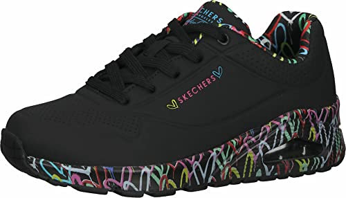 Skechers Damen Uno - Loving Love Sneakers, Schwarz, 37 EU