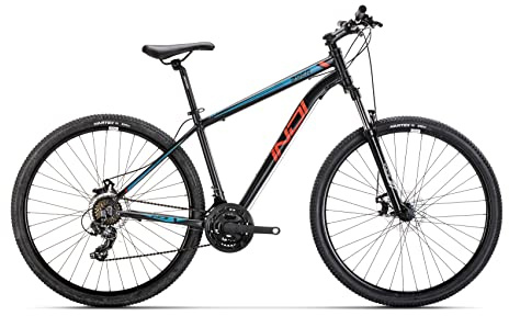 Conor Indi 29 Disco Mecanico 18 Bicicleta, Adultos Unisex, Negro/Rojo, Grande L