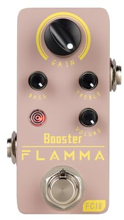 FLAMMA FC18 Booster Pedal Boost Guitar Pedal for Electric Guitar and Bass Compact Size True Bypass