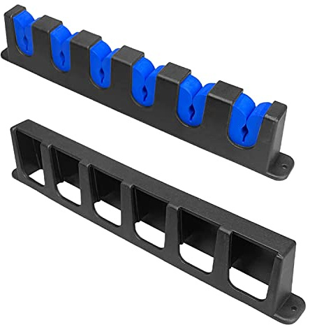 Niukuyu Fishing Pole Holder Wall Mount for Garage Door,Fishing Rod Storage Rack for Boat,Vertical 6-Rod Organizer Racks