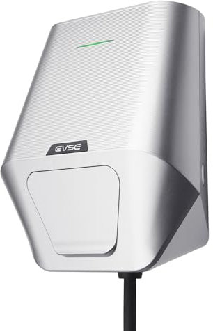 Teskee Wallbox Typ 2 Einphasig bis zu 7,4kW | Kompatibel mit allen Elektrofahrzeugen für den Innen- und Außenbereich | Einstellbarer Strom 16A/24A/32A | 1M Kabel