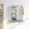 SHAIRMB Wall Mount Ironing Board Cabinet, Built in Swivel Ironing Board Folding with Storage, Ironing Board Cabinet with a Rotatable Ironing Board, for Home Apartment,White
