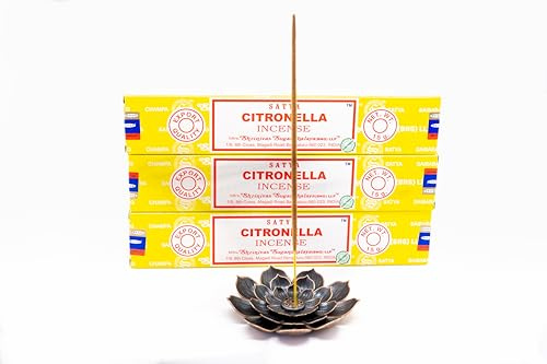 Scentolino Citronella rökelsepinnar för inomhus och utomhus inkl. högkvalitativ hållare för rökelsestickor