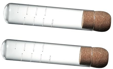 HOLIDYOYO Infusor De Té De Vidrio Transparente Tubo Diseño 2 Piezas Filtro De Hojas De Té Casa