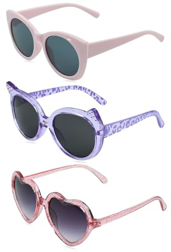 DRERIO 3 Pcs Kids Sunglasses Girls Sunglasses Child Polarized Sunglasses Age 3-10,Toddler Childrens Sun Glasses UV protection for Boys Girls Baby Children Polarized Eyewear