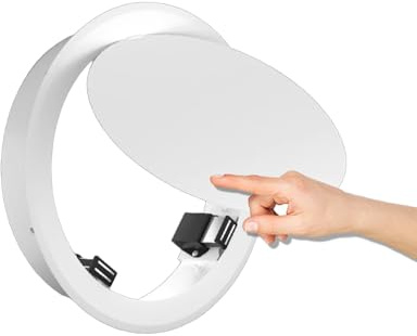 ENHEN Revisionsklappe Trockenbau Runde Magnetische Inspektionsklappe, Weiß, Revisionsklappe mit Druckknopföffnung für Wand und Decke, Runde Dachbodenöffnungsabdeckung(250mm/10)