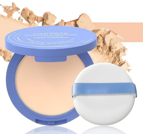 Setting Pressed Powder - With Translucent Face Powder, Foundation & Mature Skin-Friendly Formula | All-Day Hold, Non-Cakey Finish for Flawless Makeup,Waterproof & Sweatproof Long-Lasting