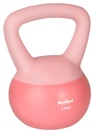 Rebel Soft Kettlebell 2,5 kg mjuk PVC säker tyst hantel för fitness