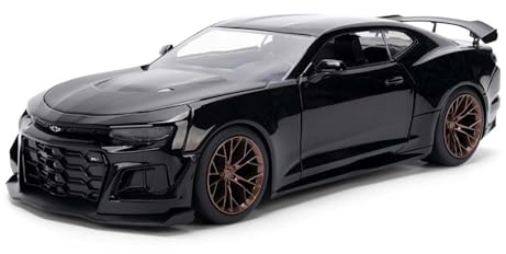 Jada Toys Fast and Furious Modellauto Chevrolet Camaro ZL1 1LE 2024 (19 cm) - Film-Auto aus F&F 10, Spielzeug-Fahrzeug aus Metall mit Teilen zum Öffnen für Fans & Sammler ab 8 Jahre, schwarz