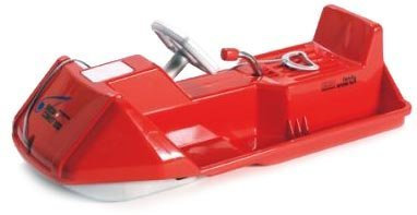 EKO Snow Comet 100 I Schnee Bob für Kinder ab 5 Jahre mit Bremse I breite Auflagefläche für Schneespaß auf fwenig Schnett I Belastbar bis 75 kg (Rot)