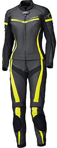 Held Spire 2-Teiler Damen Motorrad Lederkombi, schwarz/gelb, 36