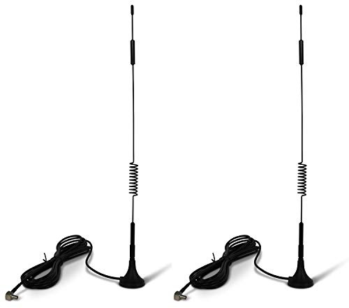 Proxicast 6.5~8 dBi Gain External Magnetic Loaded Coil 4G Antenna AT&T Nighthawk M5 / MR5100, M1 / MR1100, Velocity 2, Verizon Jetpack 8800L & Others MiFi Hotspots w/ TS9 Connectors (ANT-124-TS9-2PK)