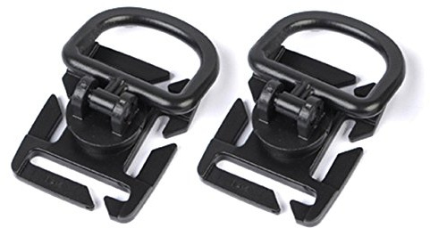 ACEXIER 2 unids/lote clips tácticos de anillo en D de rotación de 360 ​​grados, accesorio de correa MOLLE para mochilas, abrazadera de plástico, kit Equipamiento diario para exteriores
